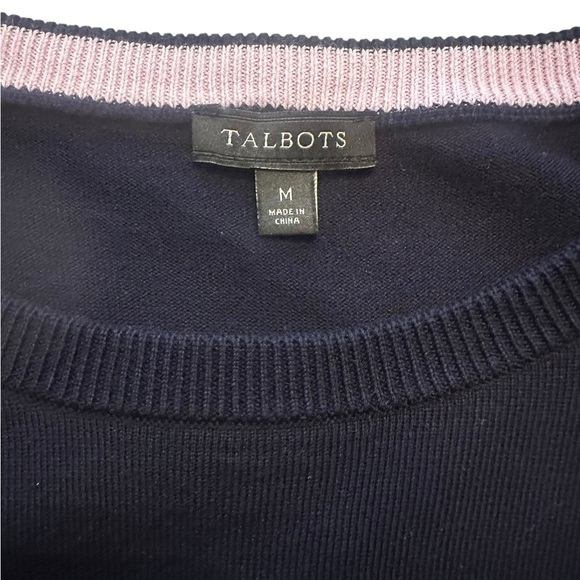 Talbots Long Sleeve Knit Sweater - Anchor - Womens Size Medium - Navy Blue - Picture 5 of 5